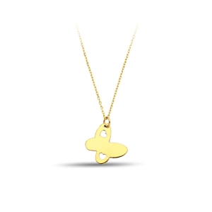 Butterfly Detailed Gold Necklace