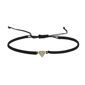 Diamond Black Drawstring Bracelet