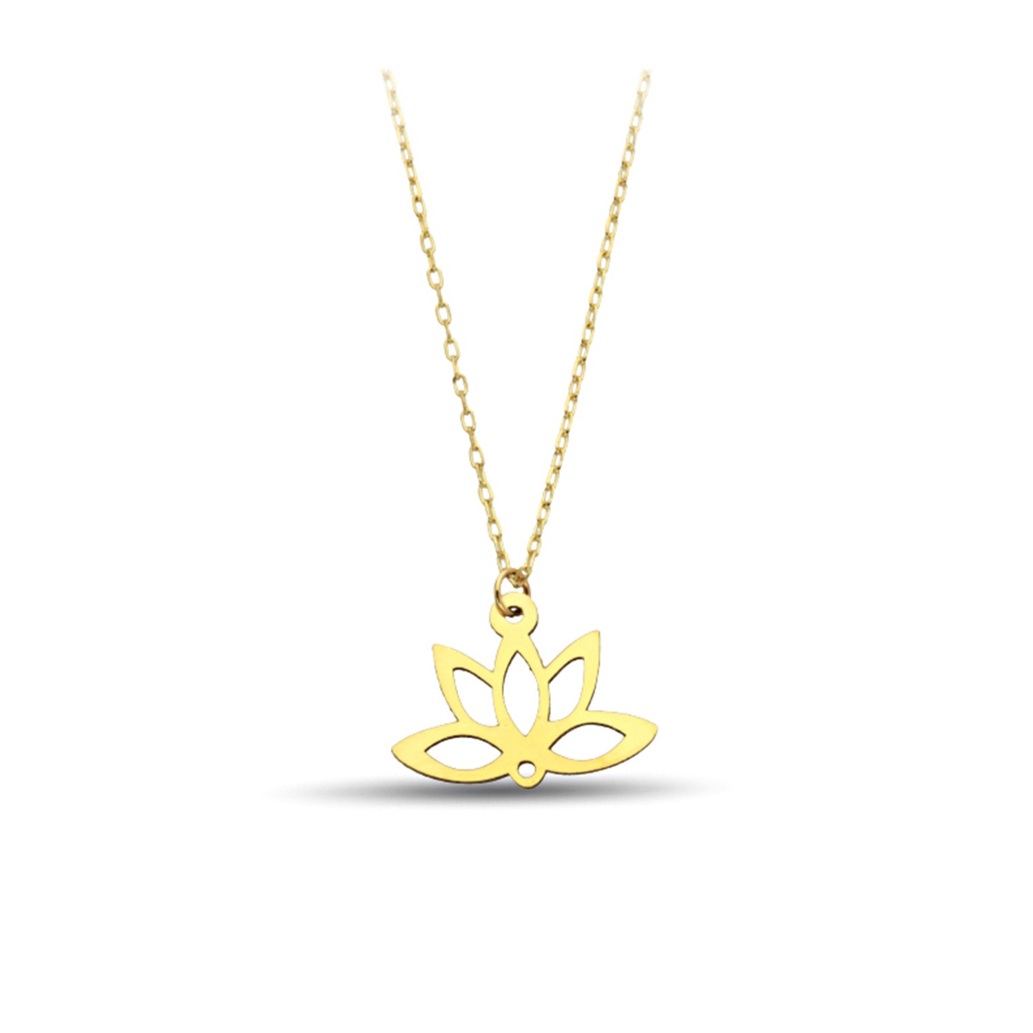 Lotus Flower Gold Necklace