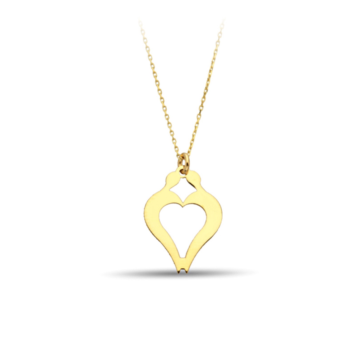 Heart Detailed Gold Necklace