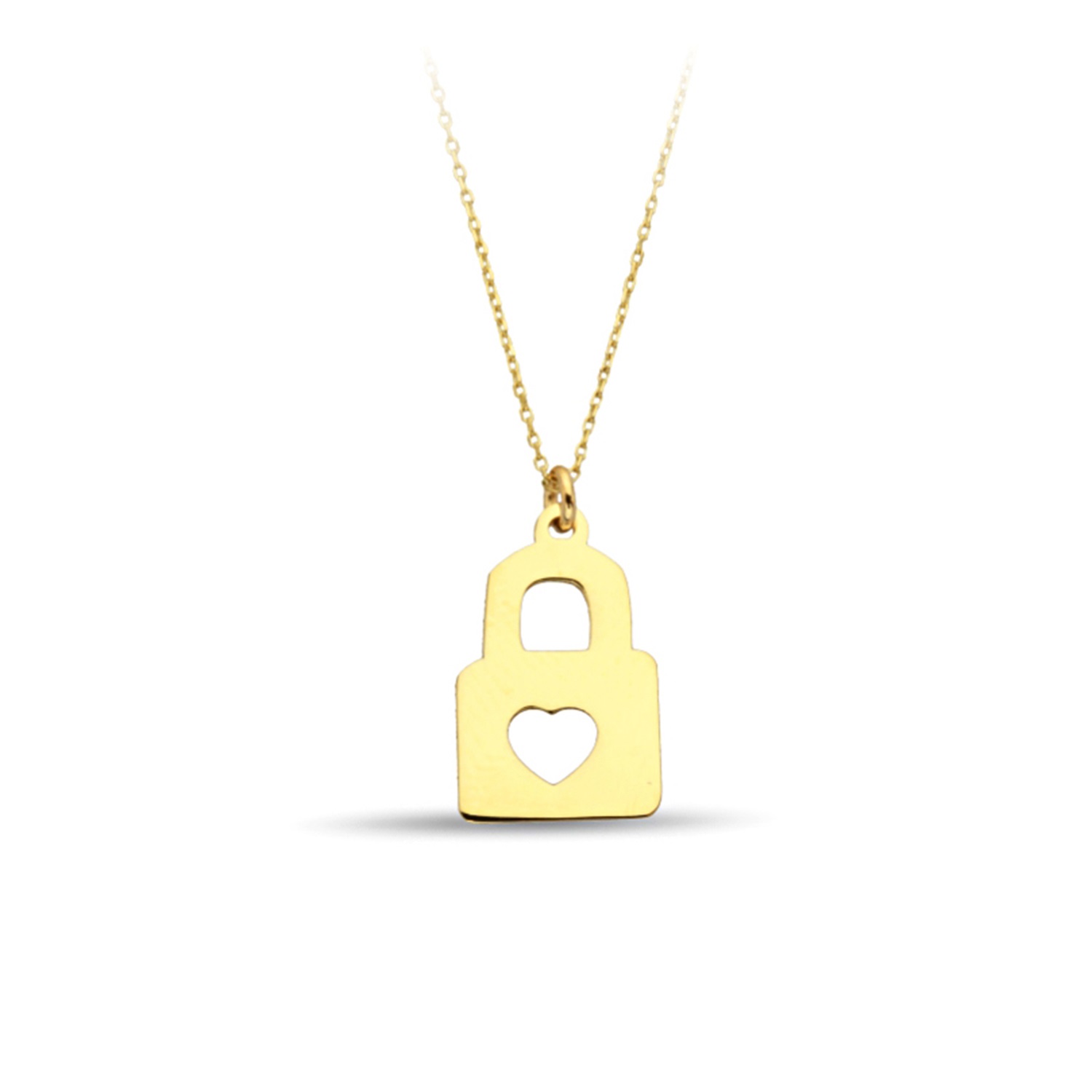 Lock of Heart Gold Necklace