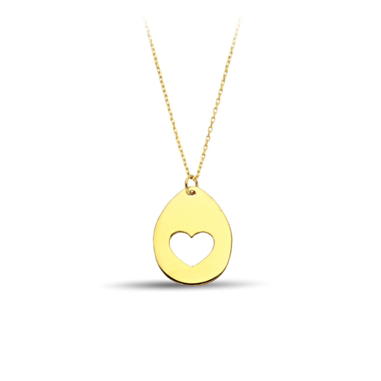 Heart Detailed Gold Necklace