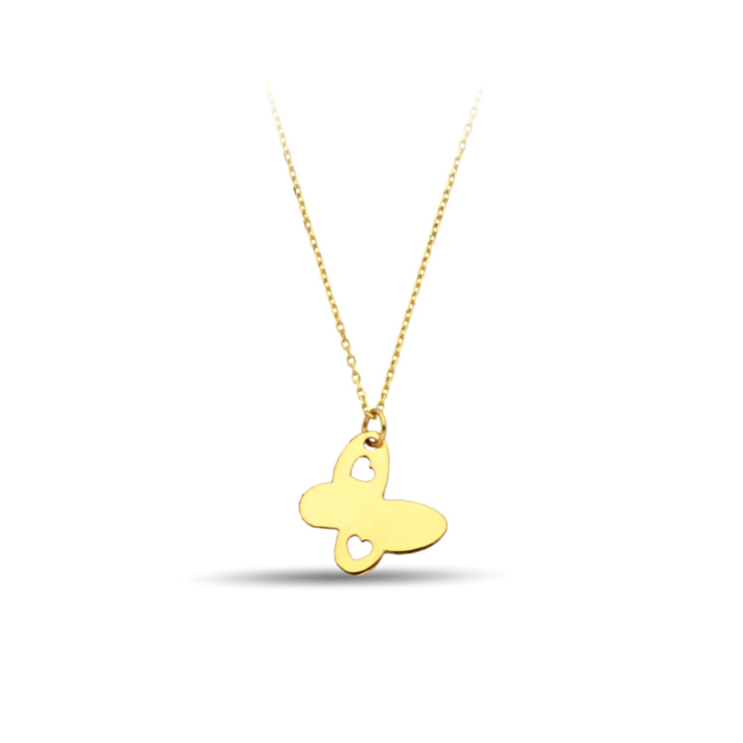 Butterfly Detailed Gold Necklace