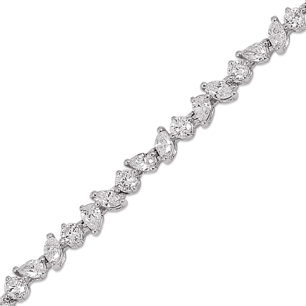 Marquise Pear & Brilliant Diamond Tennis Bracelet