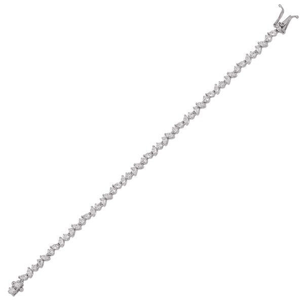 Marquise Pear & Brilliant Diamond Tennis Bracelet