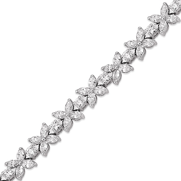 Marquise and Brilliant Diamond Bracelet