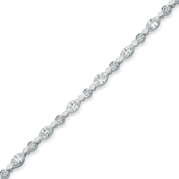 Marquise and Brilliant Diamond Bracelet