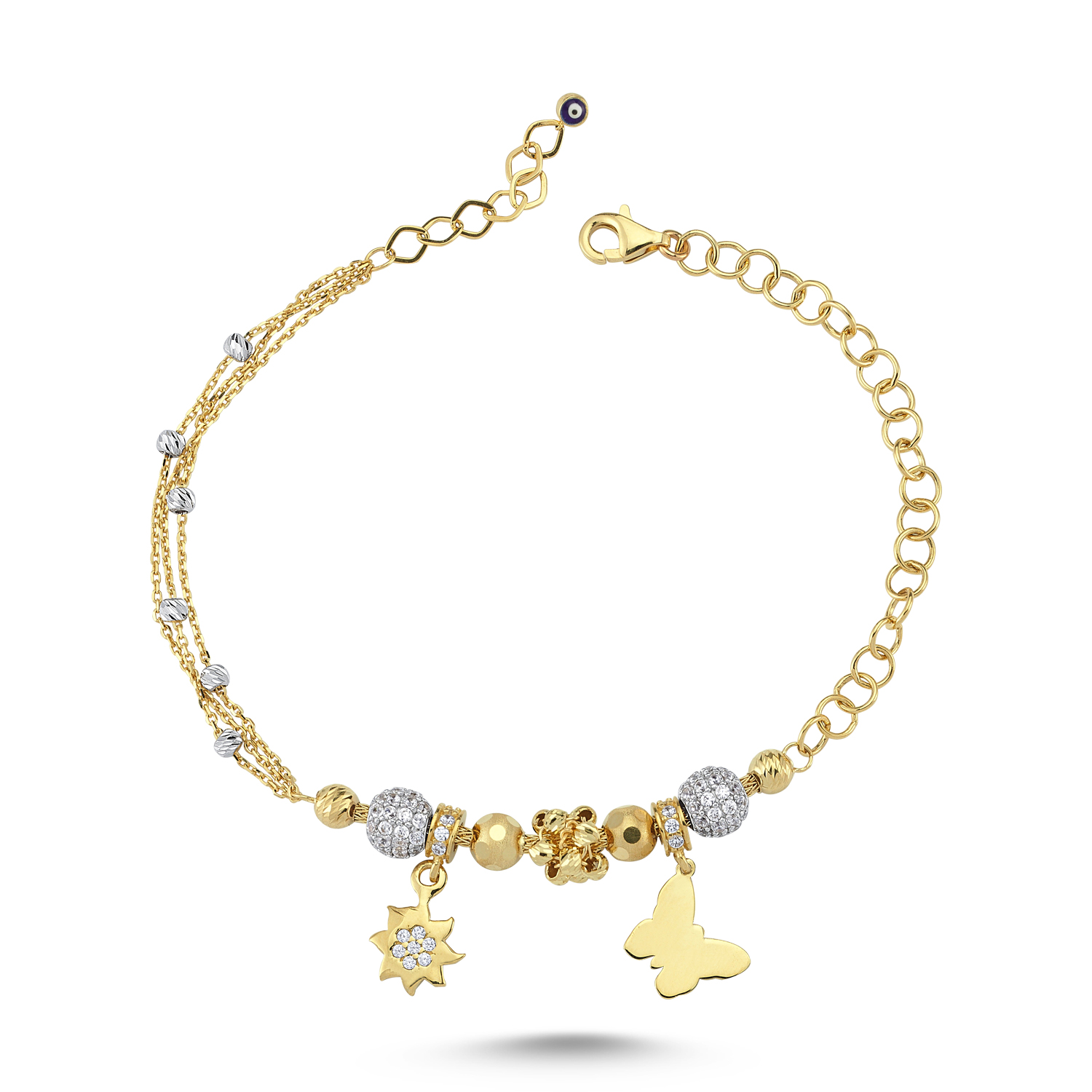 Flutter Baby Nazaria Gold Bracelet Set Of 2 | Kid Bracelet | CaratLane