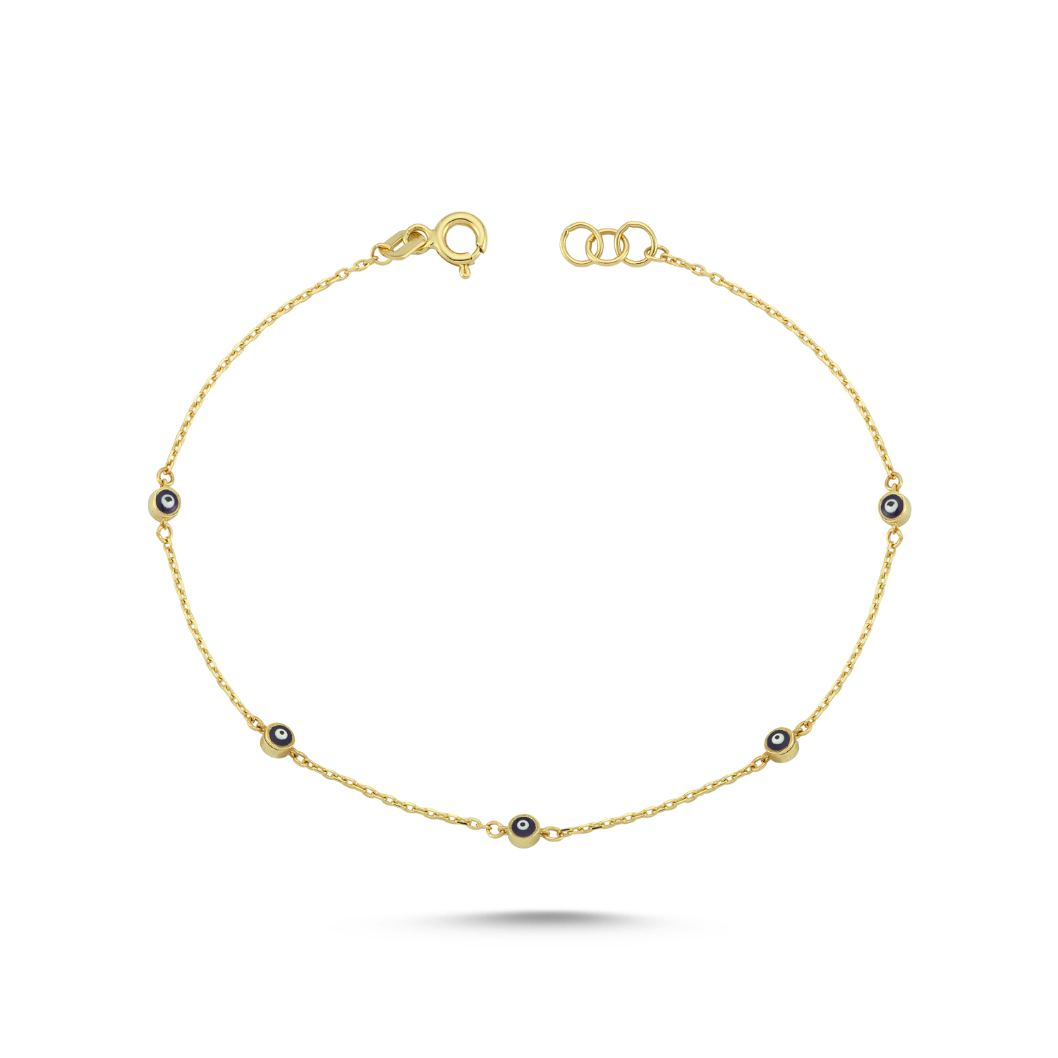 Enamel Evil Eye Gold Bracelet