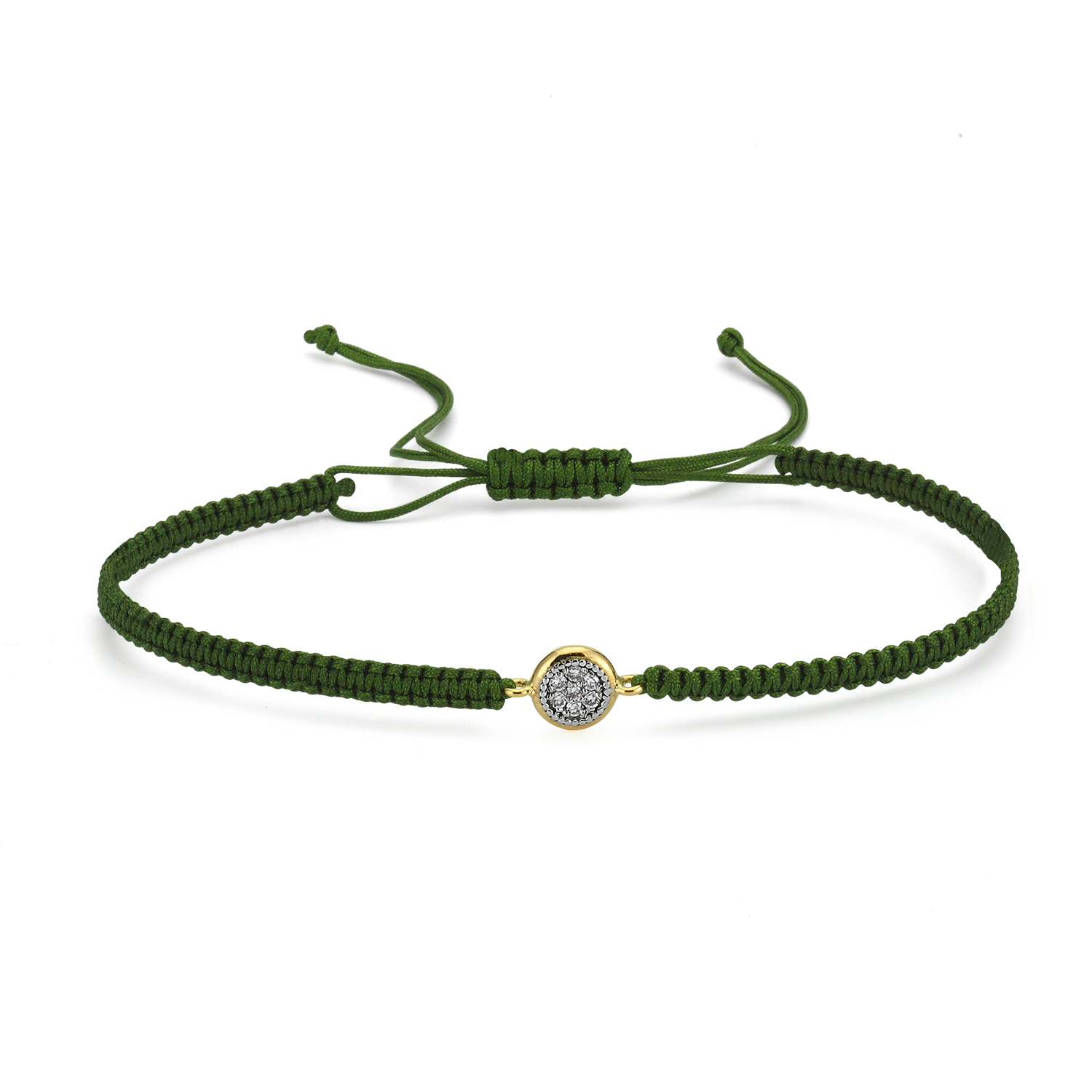 Diamond Green Drawstring Bracelet