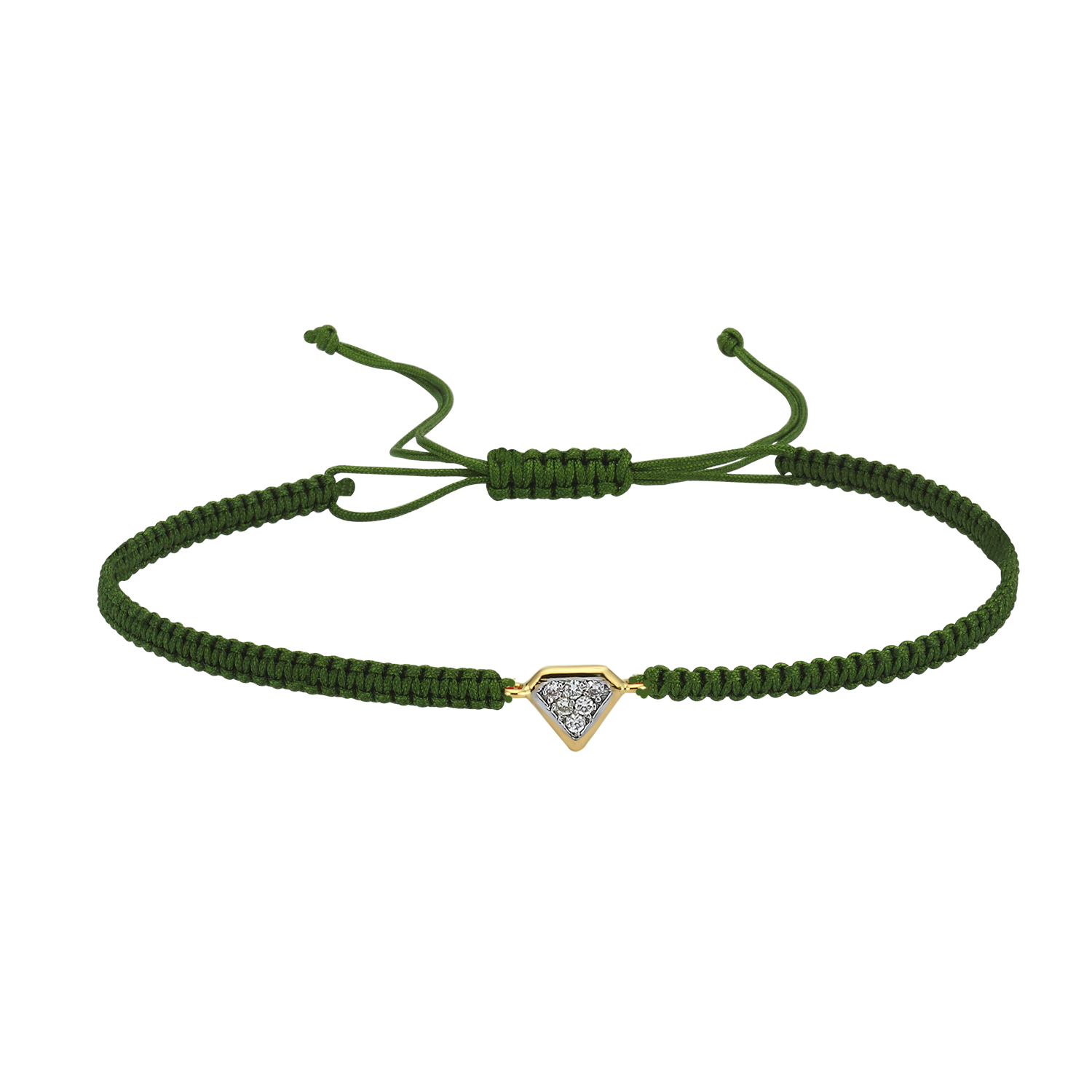 Diamond Green Drawstring Bracelet