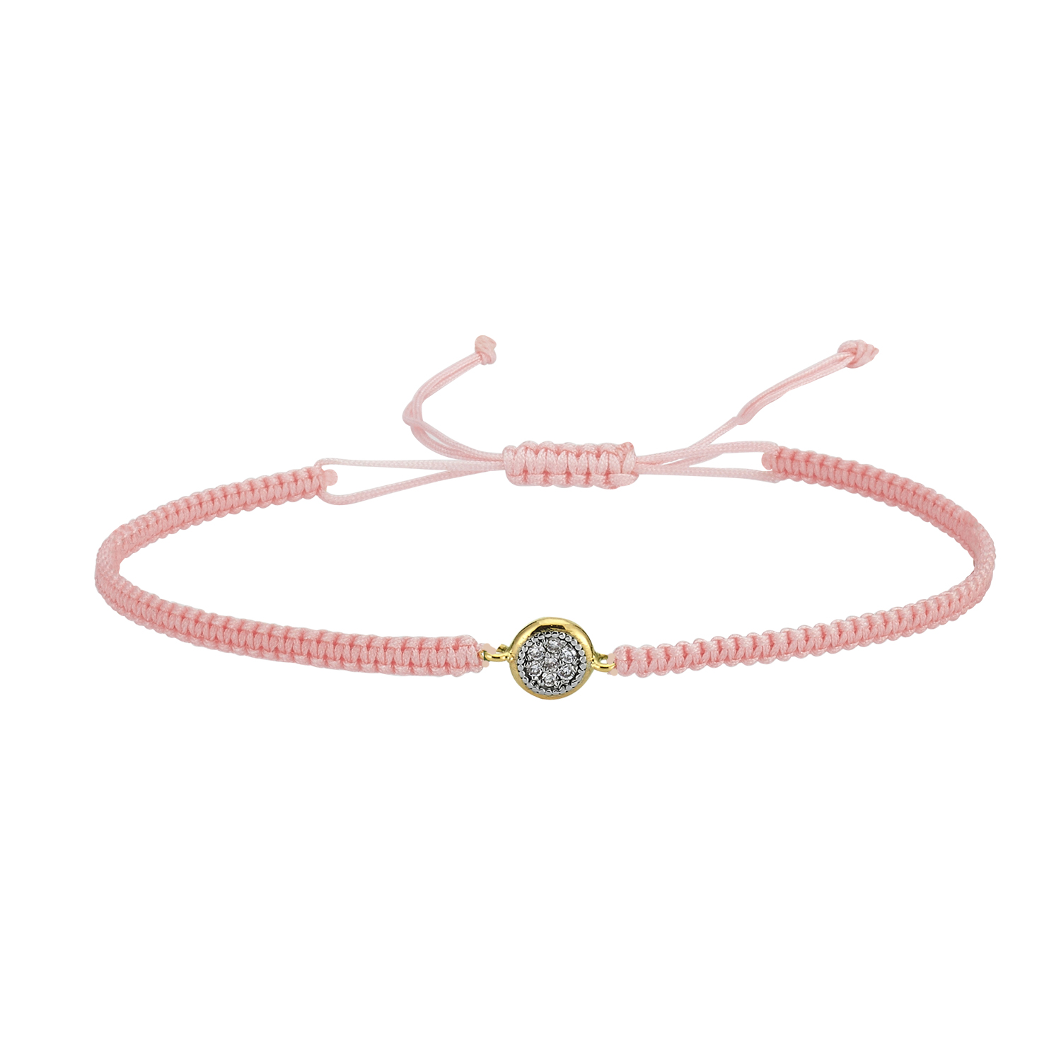 Diamond Pink Drawstring Bracelet