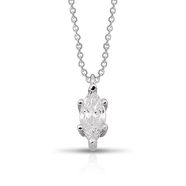 Marquise Fancy Diamond Solitaire Necklace