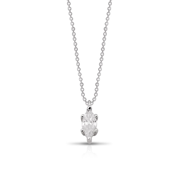 Marquise Fancy Diamond Solitaire Necklace