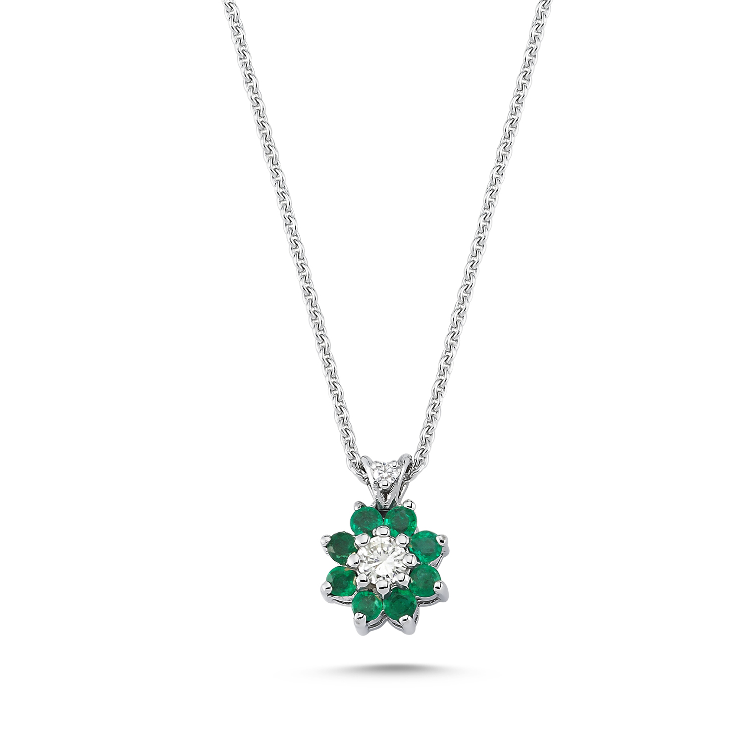 Diamond and Emerald Necklace