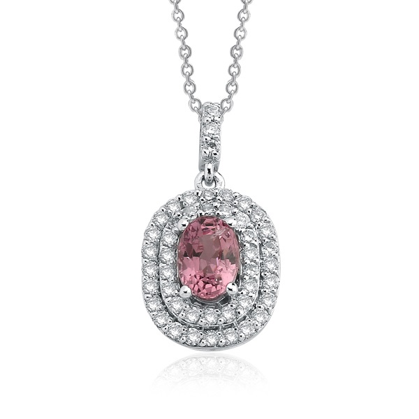 pink sapphire diamond necklace