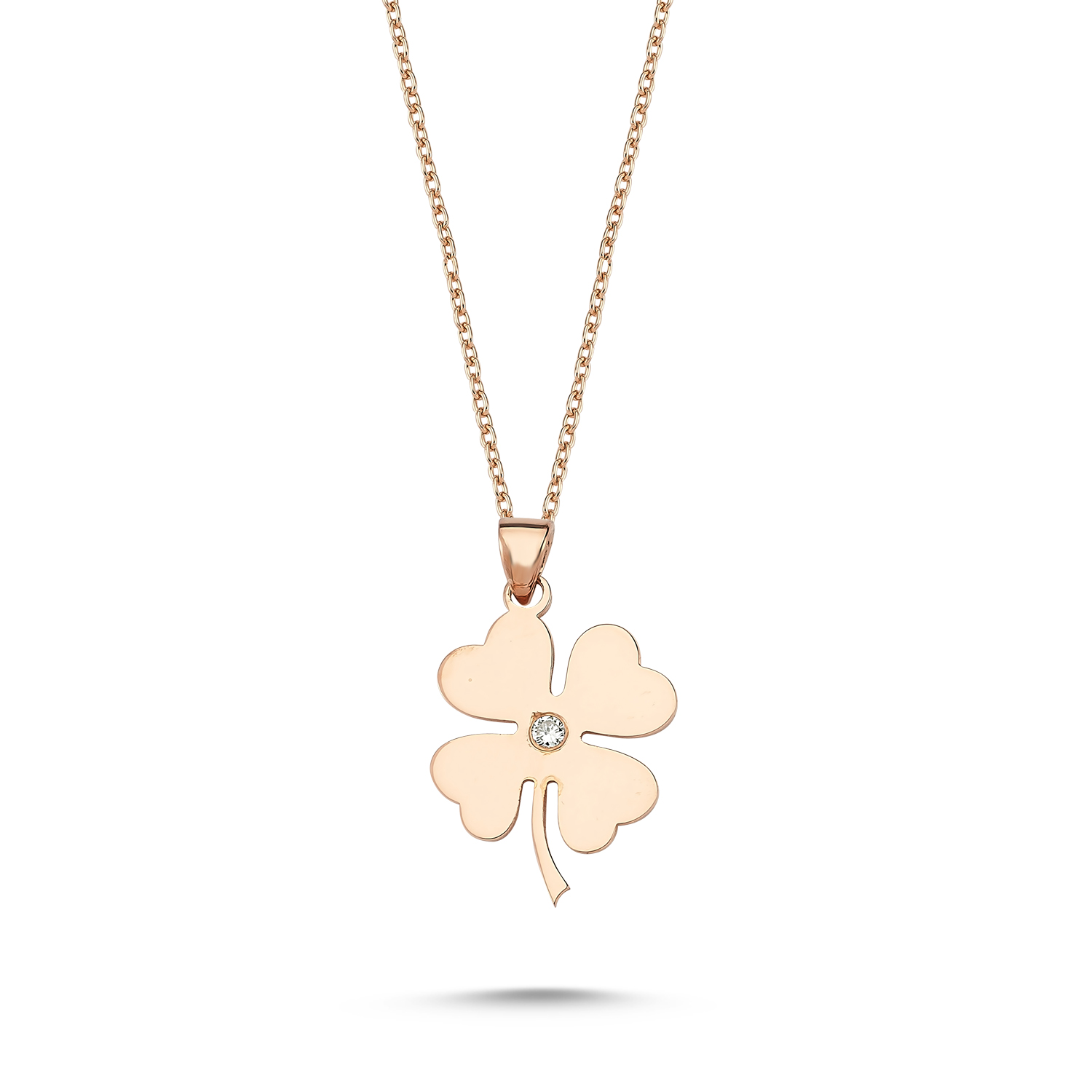 Brilliant Diamond Clover Necklace