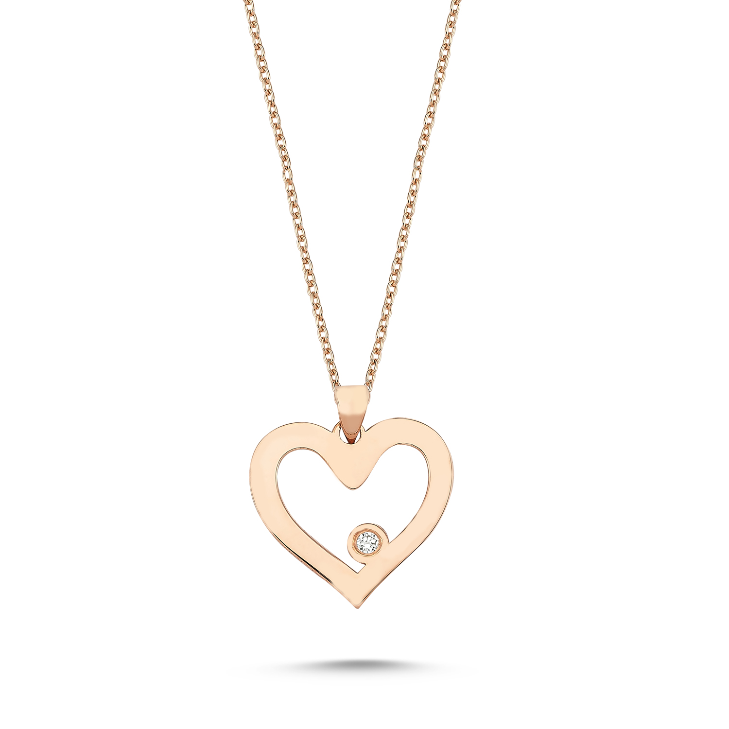 Brilliant Diamond Heart Necklace