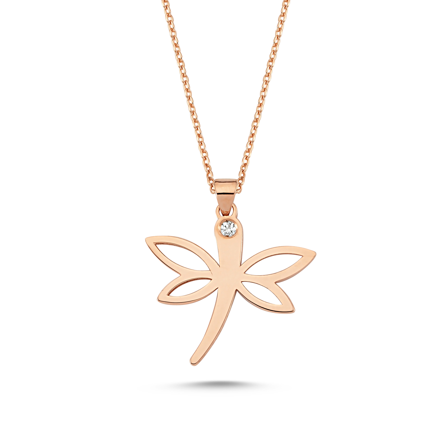 Brilliant Diamond Dragonfly Necklace