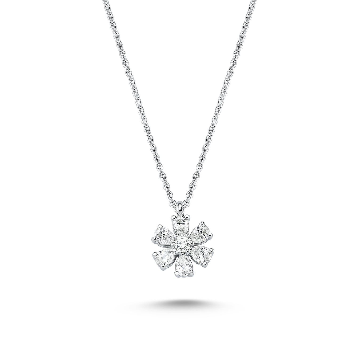 Pear Cut Diamond Necklace