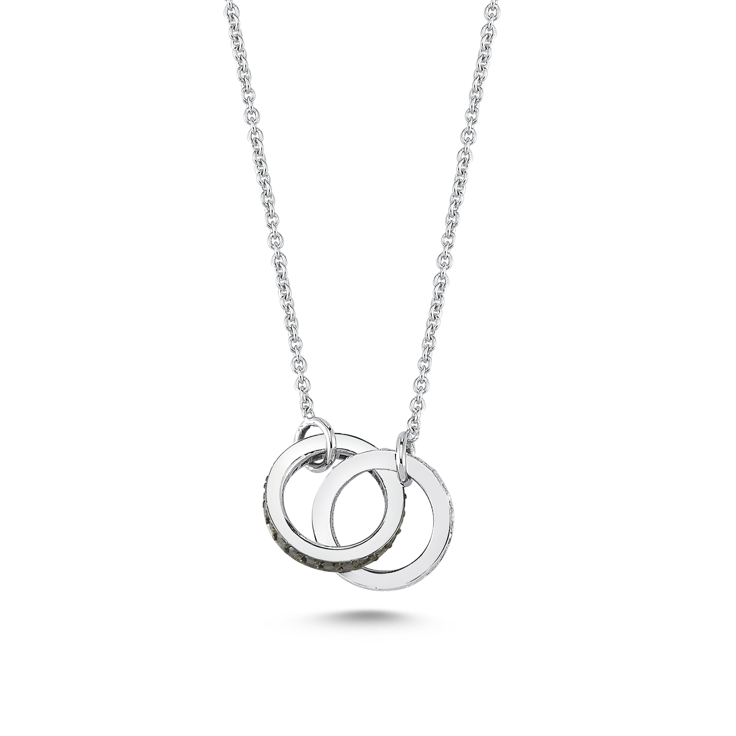 Double Circle Diamond Pendant Necklace 001-160-04126 | Rolland's Jewelers |  Libertyville, IL