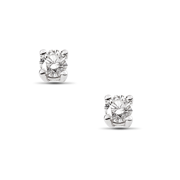 0.33 Carat Solitaire Round Brilliant Earrings