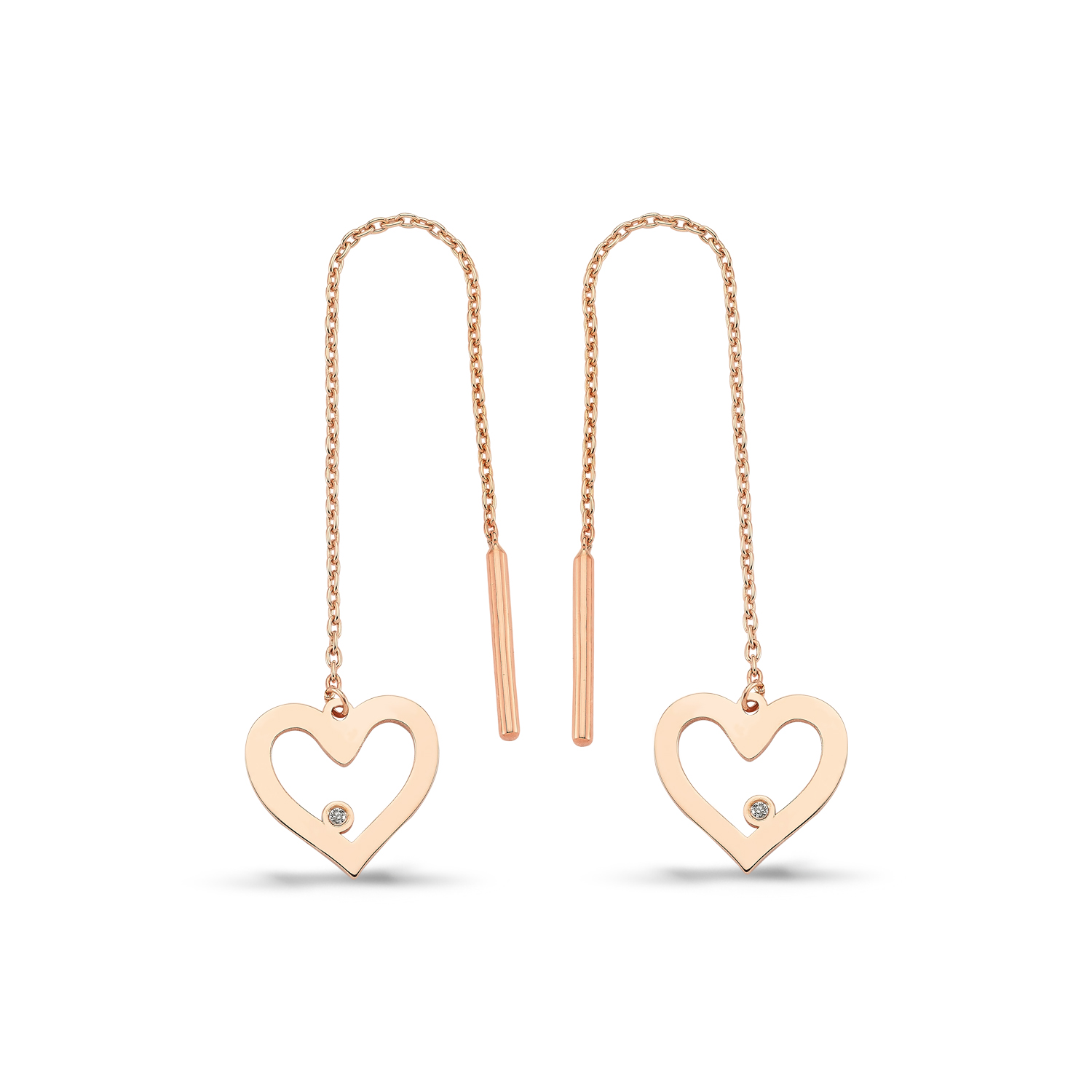 Brilliant Diamond Heart Earrings