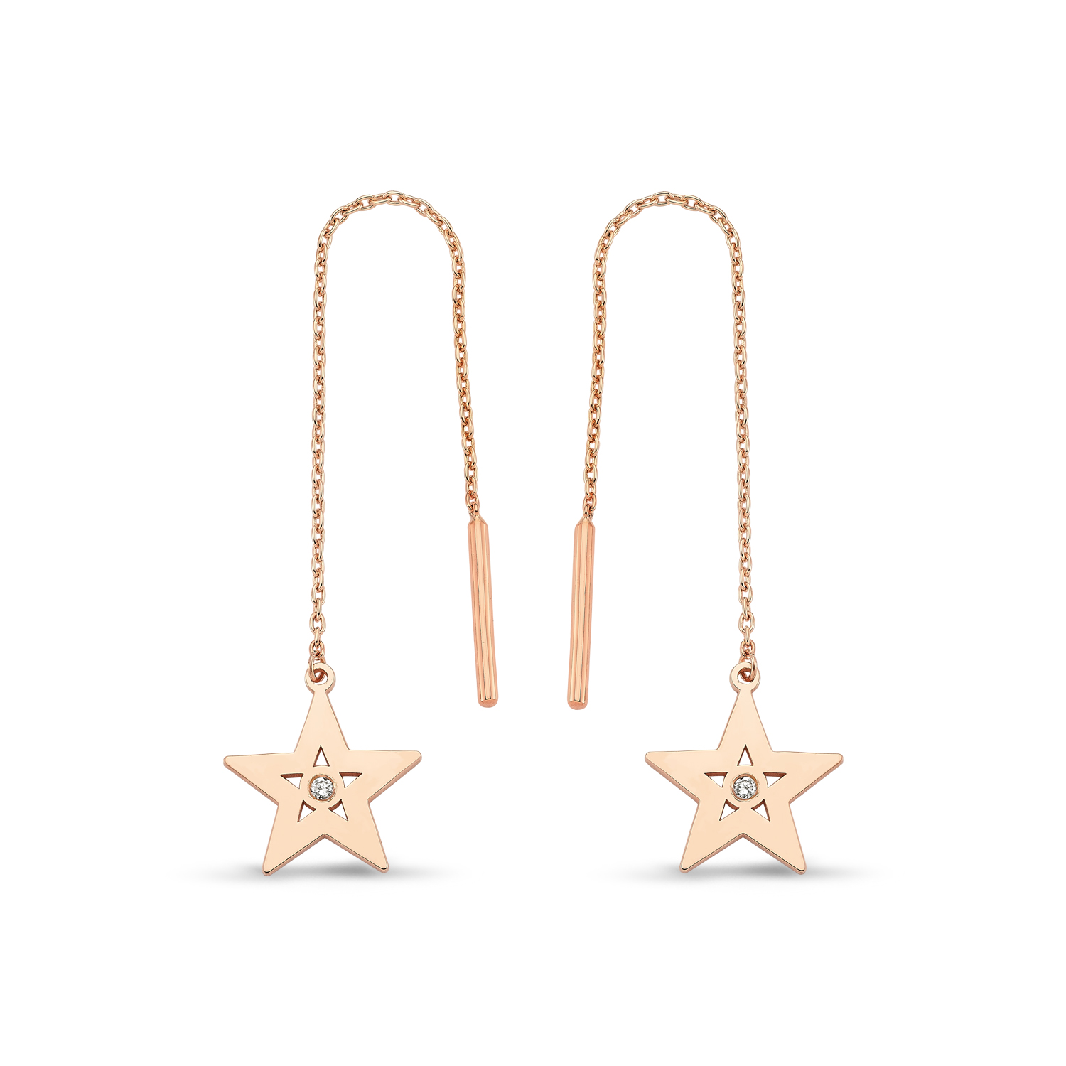 Brilliant Diamond Star Earrings