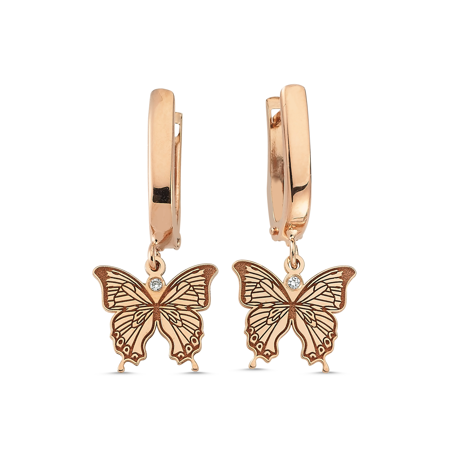 Brilliant Diamond Butterfly Earrings