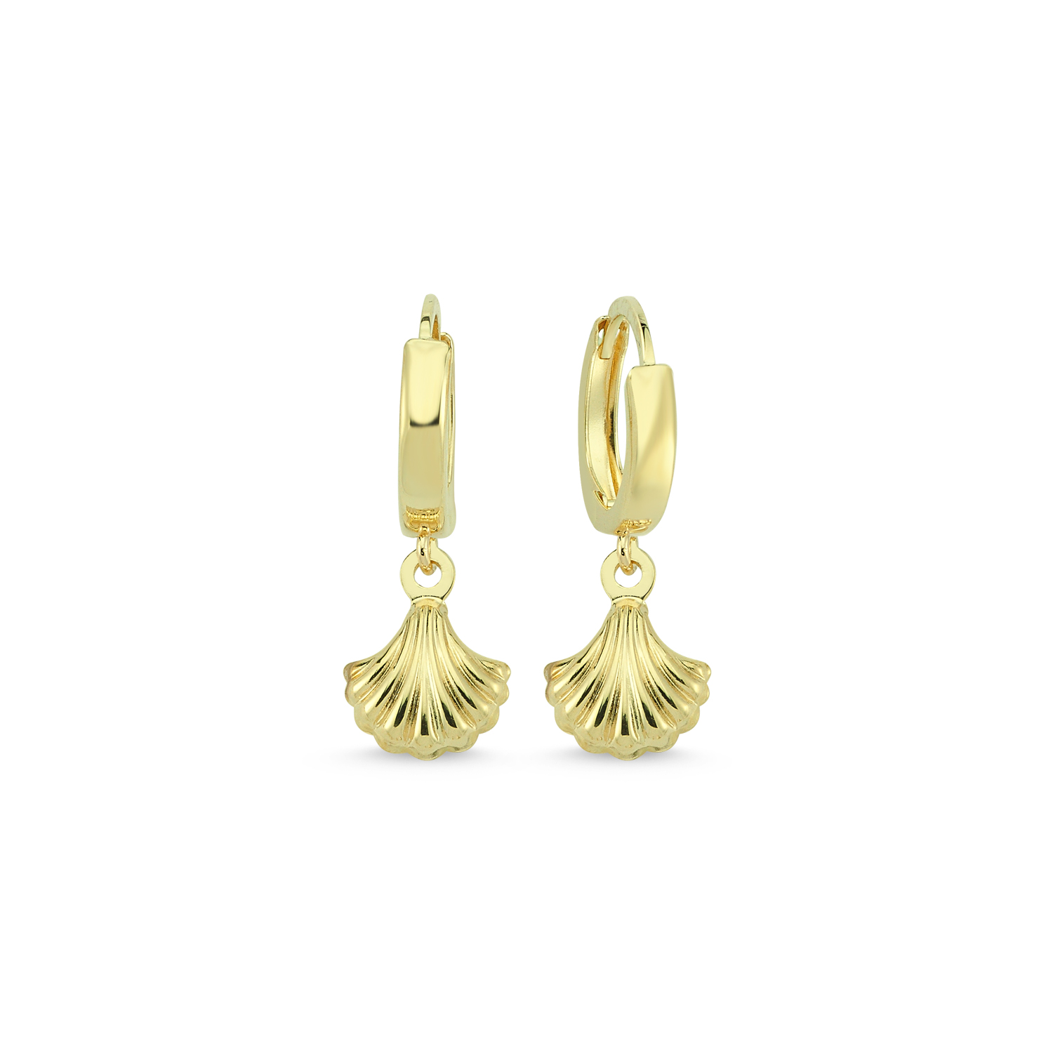 Oyster Gold Earrings