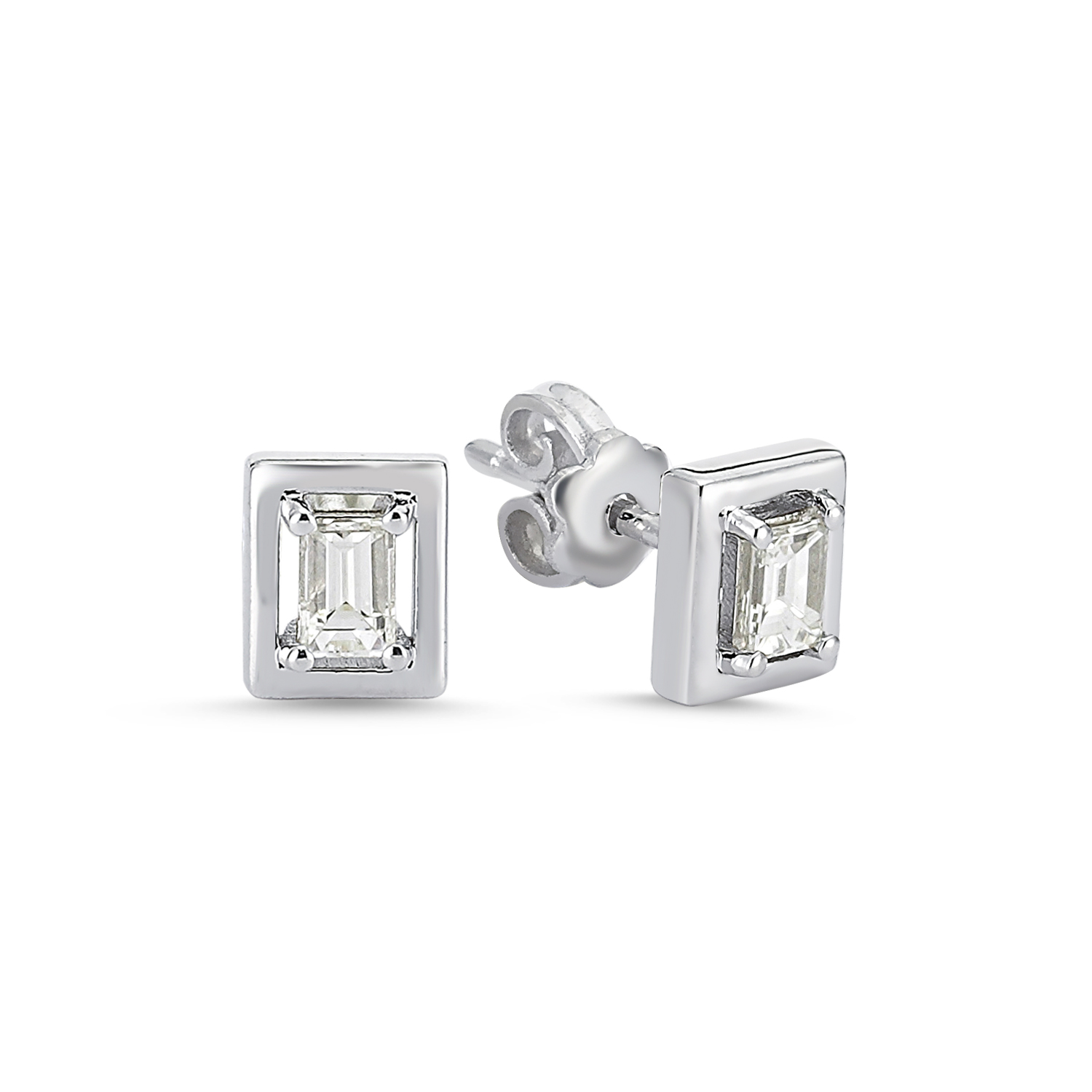 Diamond Baguette Earrings