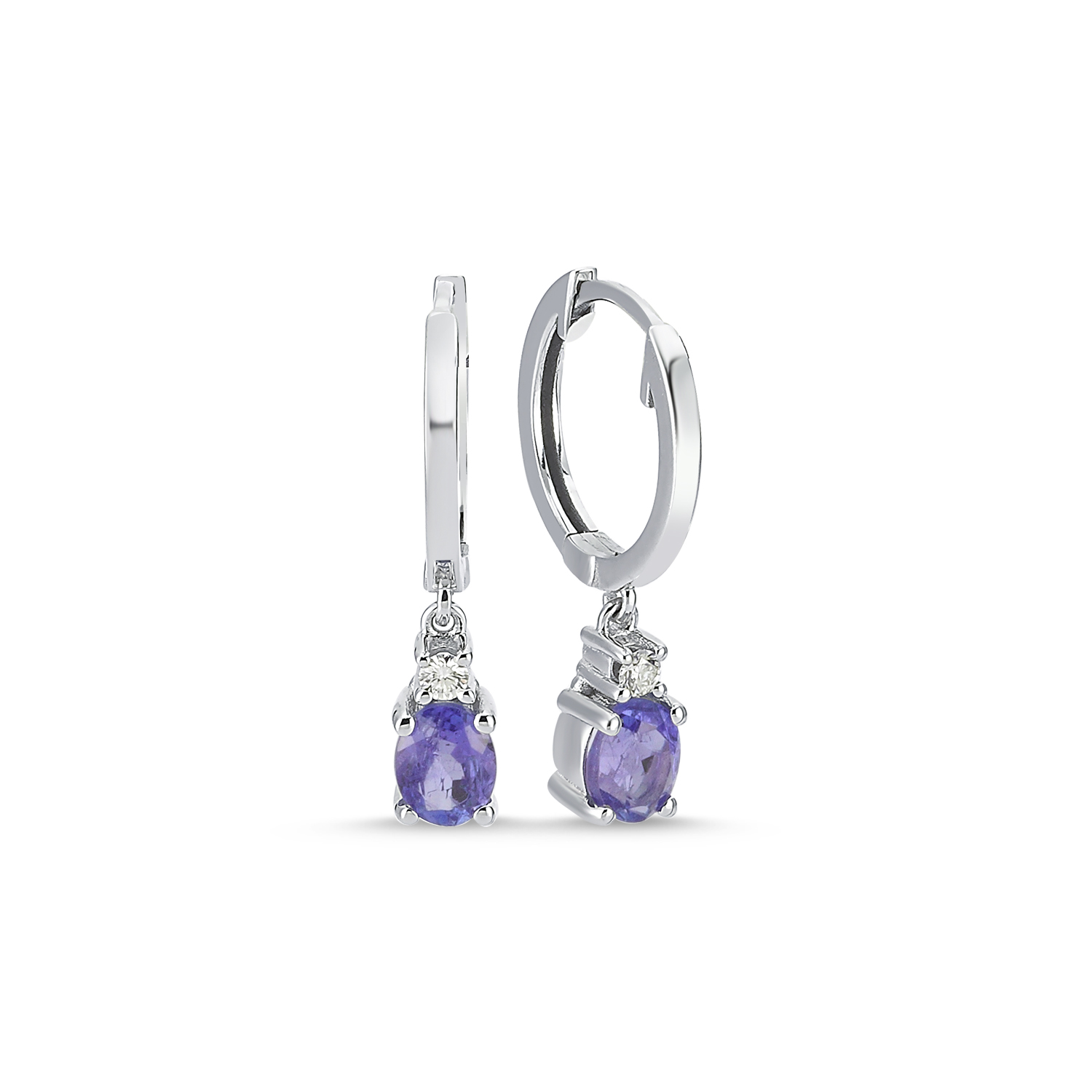 Diamond and Tanzanite Earrings