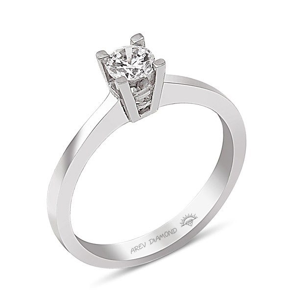 0.40 Carat Round Brilliant Diamond Solitaire Ring