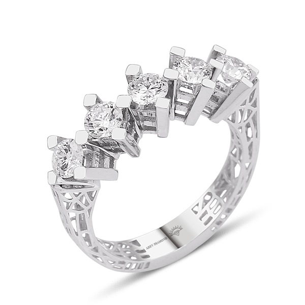 1.16 Carat Round Brilliant Diamond Wedding Ring