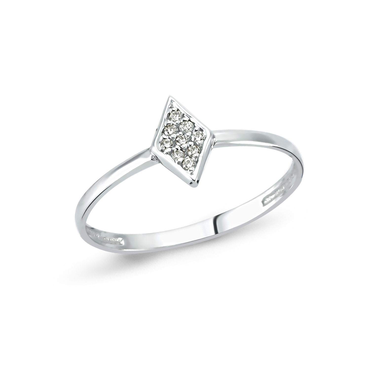 Brilliant Diamond Tile Ring