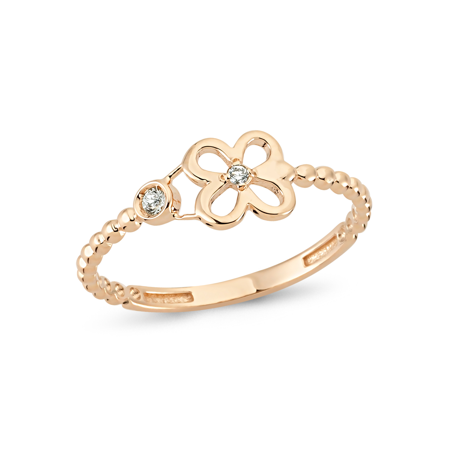 Brilliant Diamond Clover Ring