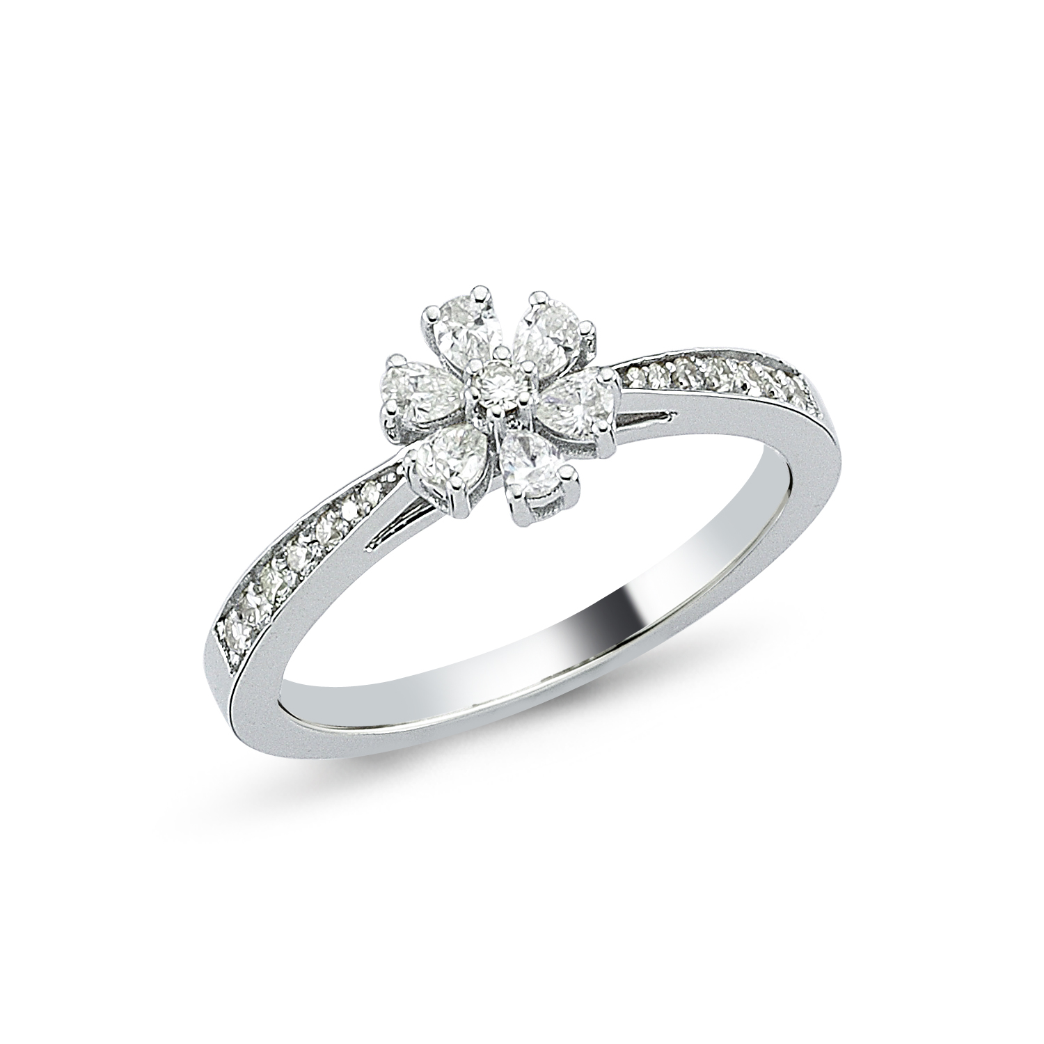 Pear Cut Diamond Ring