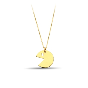 Pac Man Gold Necklace