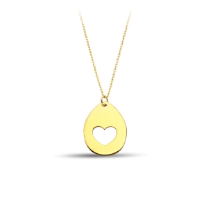 Heart Detailed Gold Necklace