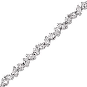Marquise Pear & Brilliant Diamond Tennis Bracelet