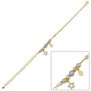 Zirconia Stoned Star Gold Bracelet