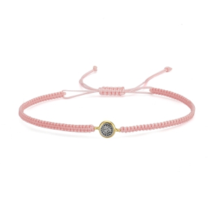 Diamond Pink Drawstring Bracelet