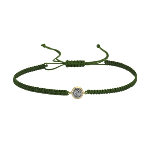 Diamond Green Drawstring Bracelet