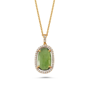 Diamond and Tourmaline Necklace