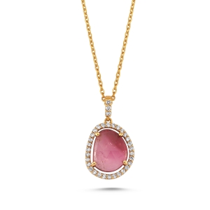 Diamond and Tourmaline Necklace