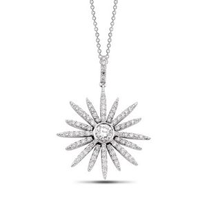 Round Brilliant Diamond Star Necklace