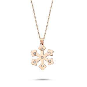 Brilliant Diamond Snow Flake Necklace