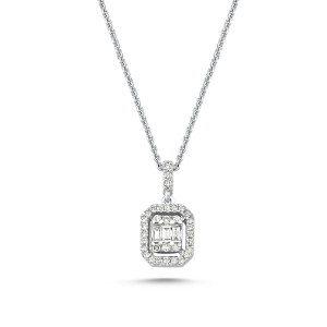 Baguette Diamond Necklace