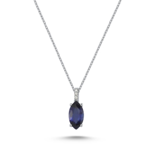 Diamond and Sapphire Necklace