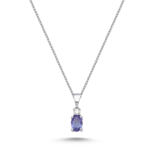 Diamond and Tanzanite Necklace